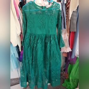 YG size 5 Trish Scully green lace dress